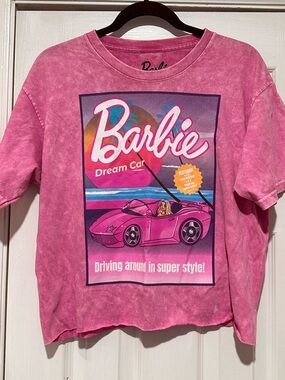 Barbie Pink Graphic Dream Car Short Sleeve Tee